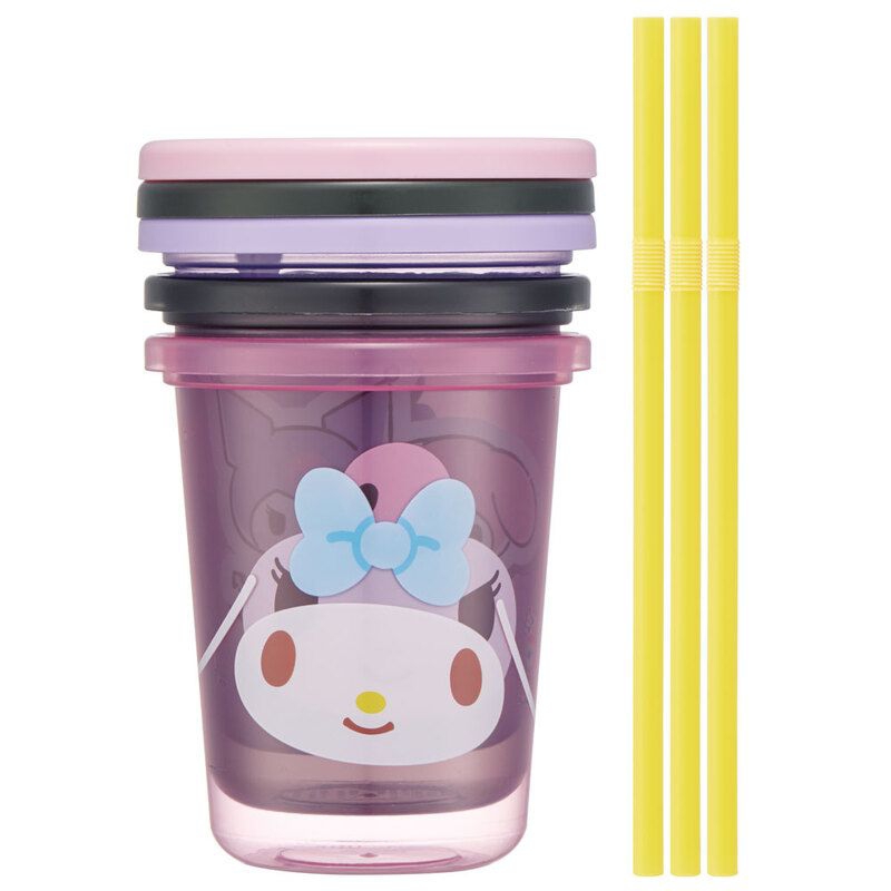 NEW เพิ่มลายปี 2024 Skater - Tumbler with straw 320ml. แก้วน้ำเด็กมีฝาปิด พร้อมหลอดดูดเซท 3 ใบ