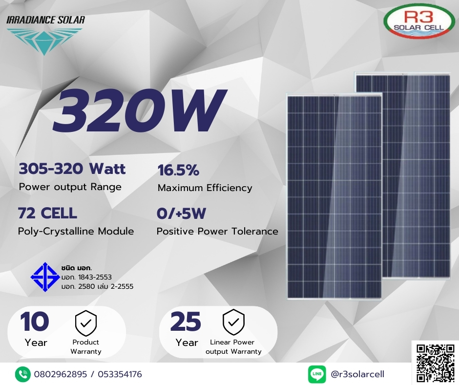 IRRADIANCE Solar PV Module 320W POLY