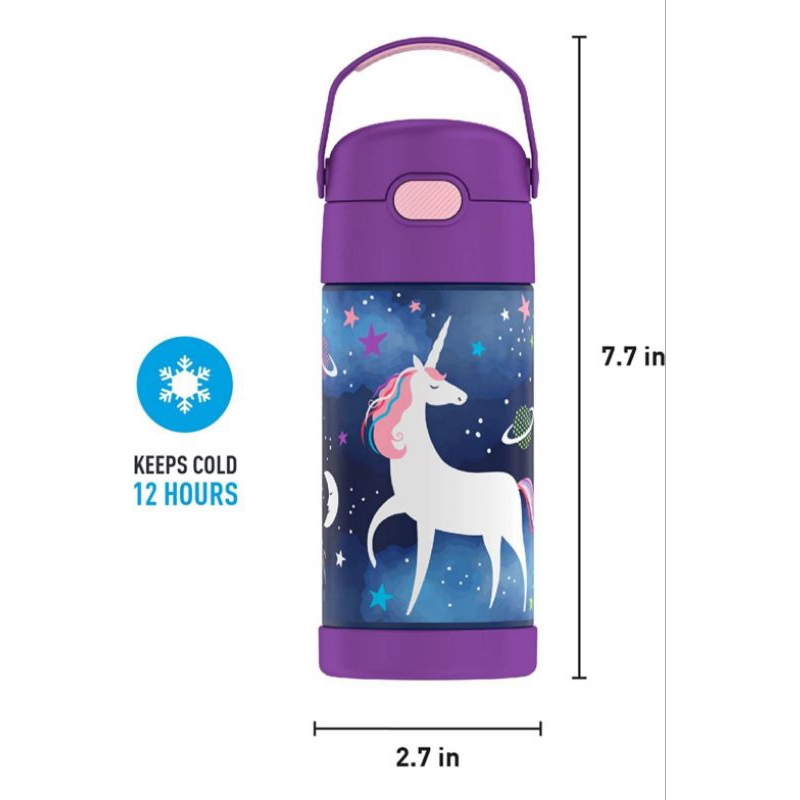 กระติกน้ำสเตนเลสรักษาอุณหภูมิ Thermos FUNtainer Vacuum Insulated Stainless Steel Bottle, ขนาด 12 oz.