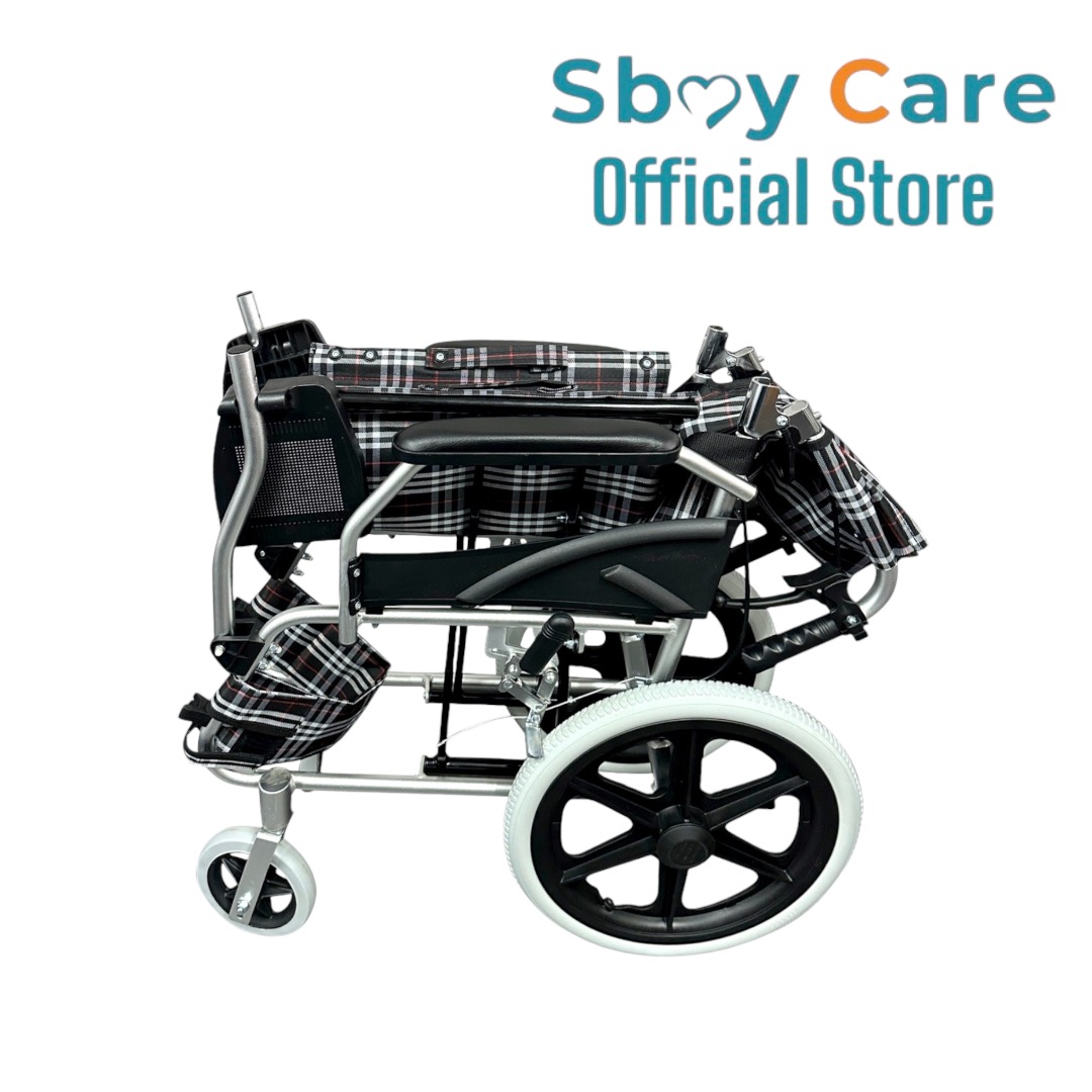 Sbay Care รถเข็นผู้ป่วยอลูมิเนียม ล้อ 16 นิ้ว FY977LF1