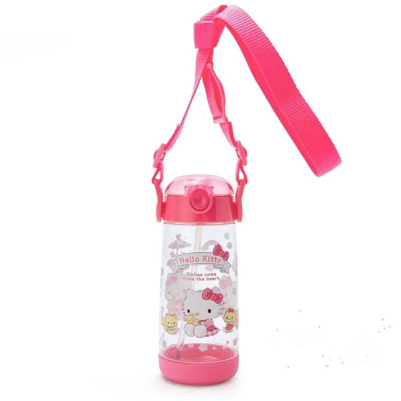 NEW Sanrio My Melody / Hello Kitty Clear Plastic Straw Bottle