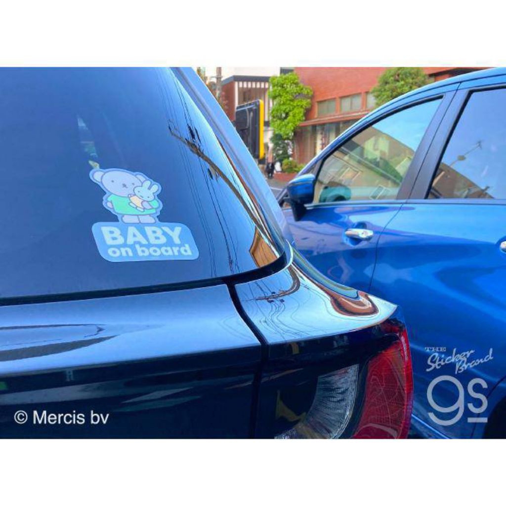 GS - สติ๊กเกอร์ติดรถ Baby in Cars / Kids in Cars ลาย Miffy, Kitty, Kuromi, Sticker Characters กันน้ำจากญี่ปุ่น