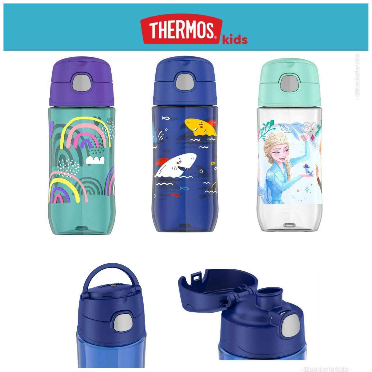 Thermos Kids Plastic Water Bottle with Spout, 16 oz. ขวดน้ำพลาสติกแบบยกดื่ม แบรนด์ Thermos