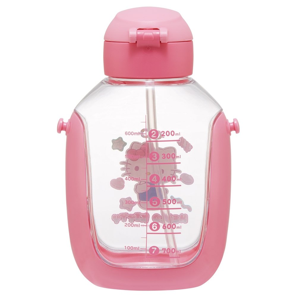 รุ่นใหม่ 2025 Skater - กระติกน้ำหลอดดูด มีสเกลบอกปริมาณน้ำ ขนาด 780 ml. One Push Straw Water Bottle