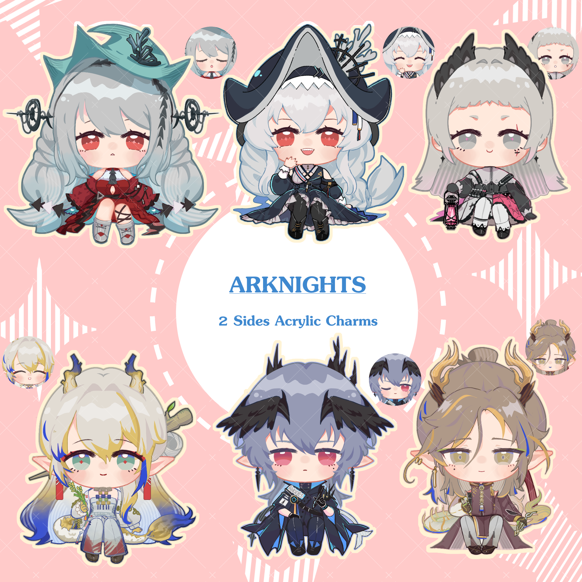 [In stock] Arknights: Acrylic Keychain 2 sides