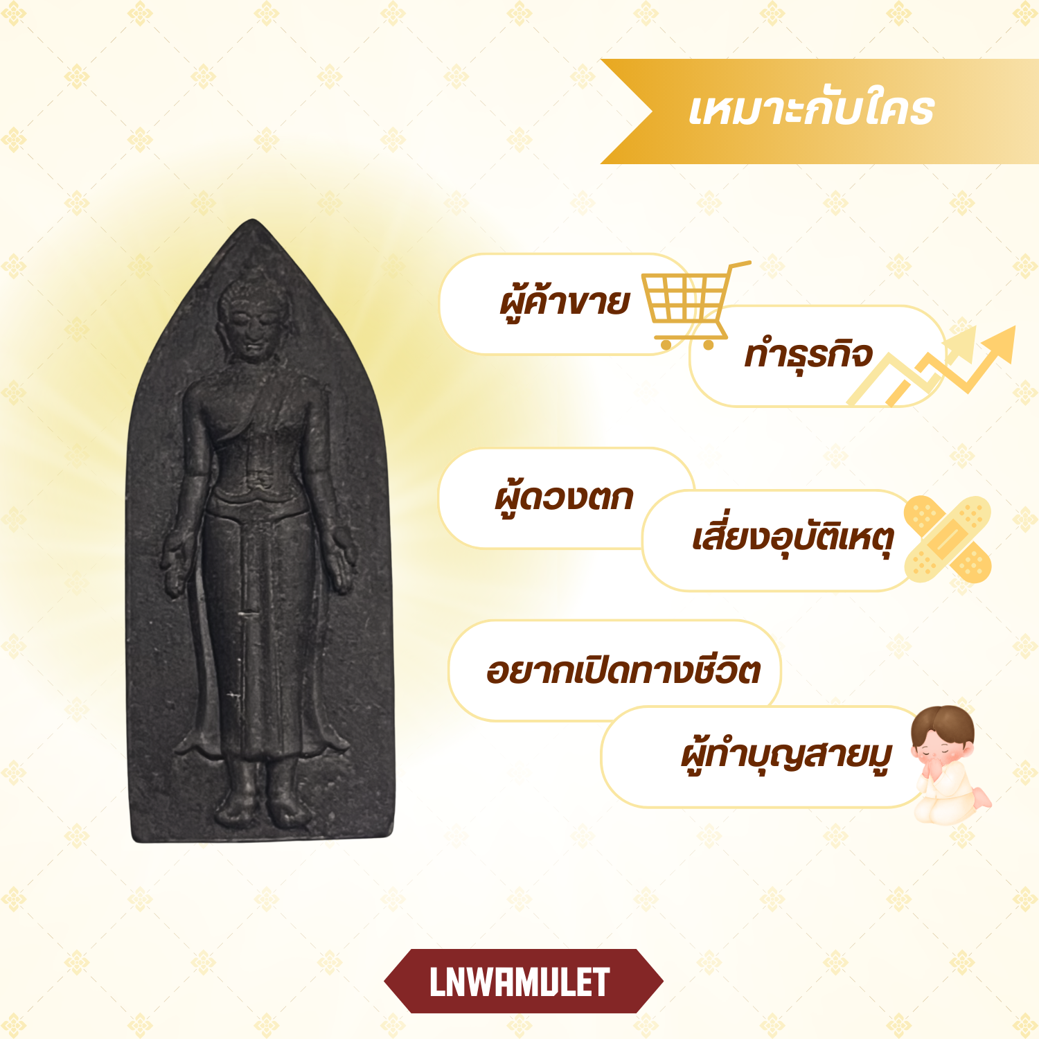 พระปางเปิดโลก สีดำ รุ่น เปิดโชค วาสนา บารมี วัตถุมงคลปลุกเสกแล้ว