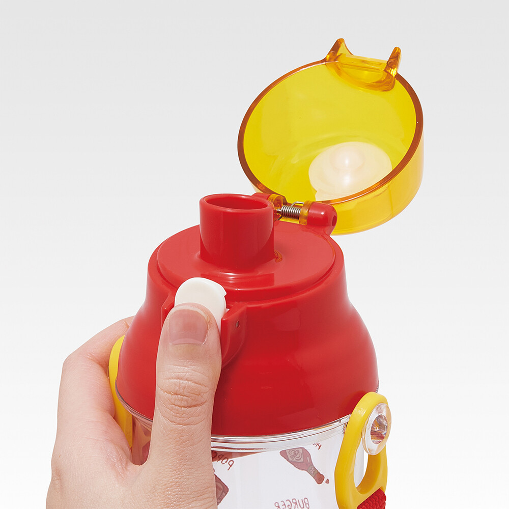 NEW ลายปี 2025 Skater กระติกน้ำยกดื่มแบบใส Dishwasher safe direct drinking plastic one-touch clear bottle ขนาด 480 ml.