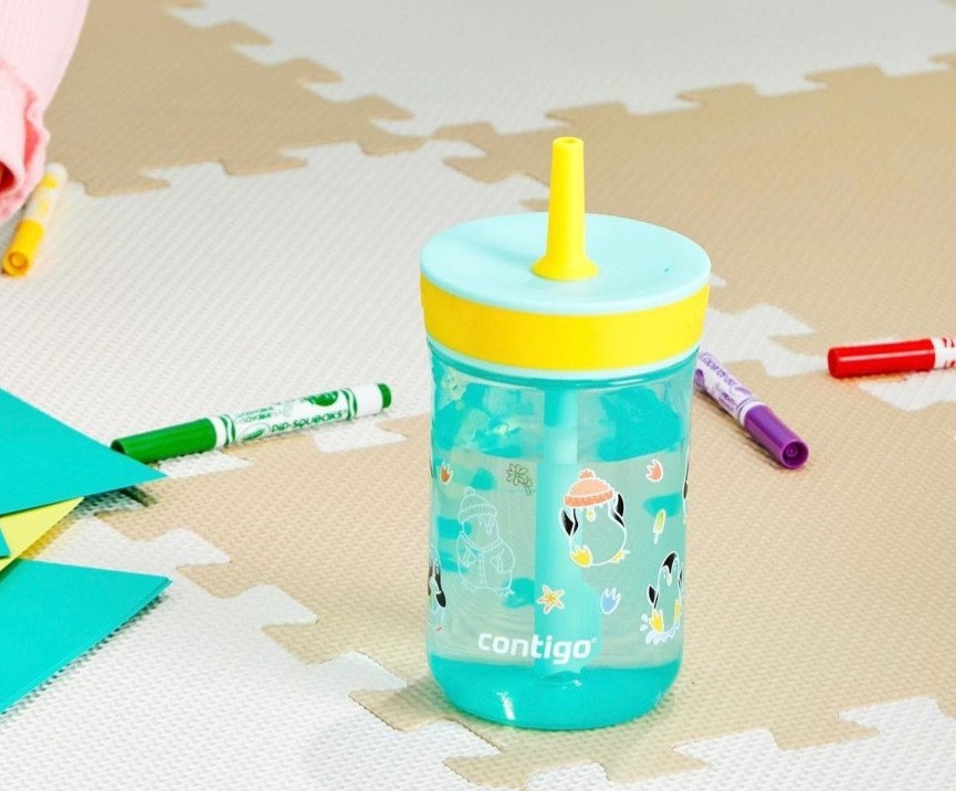 NEW!! Contigo Leighton Kids Tumbler with Straw, ขนาด 14oz แก้วน้ำดื่มเด็ก Contigo แบบหลอดดูด