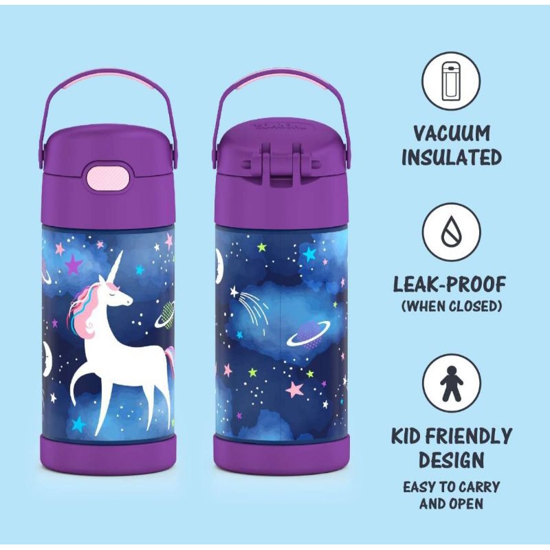 กระติกน้ำสเตนเลสรักษาอุณหภูมิ Thermos FUNtainer Vacuum Insulated Stainless Steel Bottle, ขนาด 12 oz.