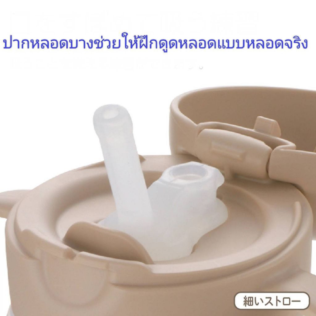 Richell - ถ้วยหัดดูด แก้วหัดดื่มเปลี่ยนหลอดได้ 2 step Try Straw Drinking Master Set