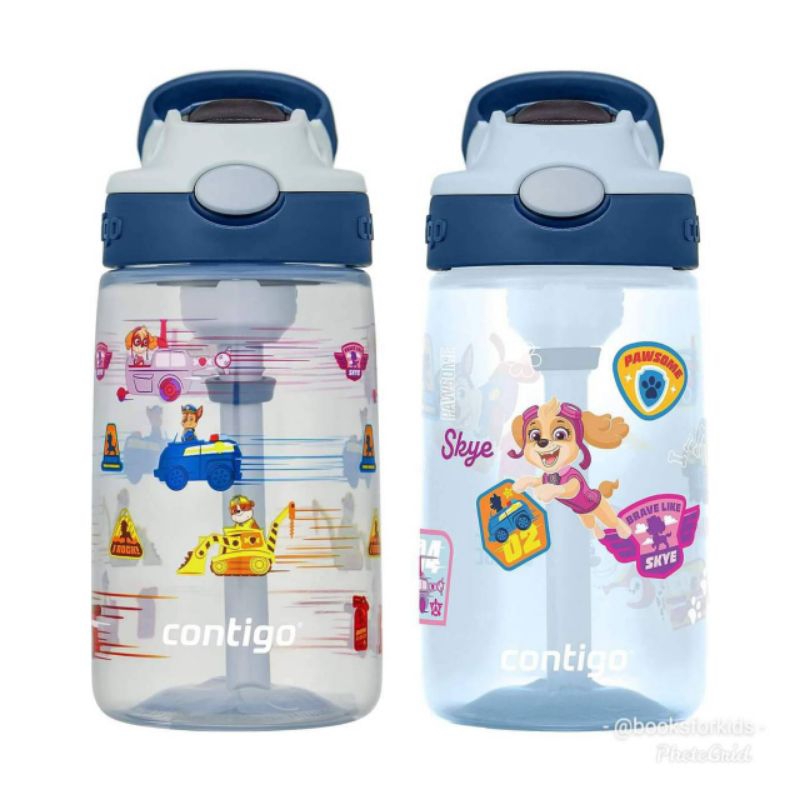 NEW!! Contigo Paw Patrol Kids Plastic Water Bottle กระติกน้ำหลอดดูด แก้วน้ำดื่มเด็กลาย Paw Patrol