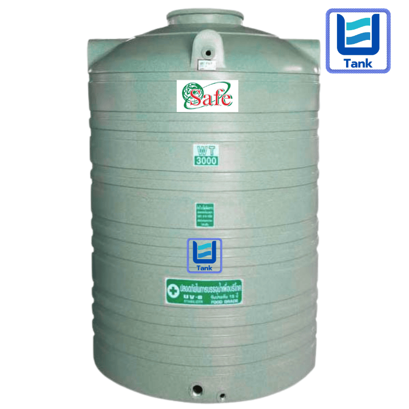 SAFE ถังเก็บน้ำ PE 3000 ลิตร ลายแกรนิต รุ่น WTG3000 มี 4 สี : ทราย / เขียว / เทา / แดง