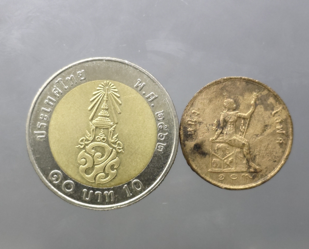 เหรียญ หนึ่งโสฬส ร.ศ.109 พระเศียรตรง เนื้อทองแดง สมัย ร5 พระบรมรูป-พระสยามเทวาธิราช รัชกาลที่ 5 ผ่านใช้