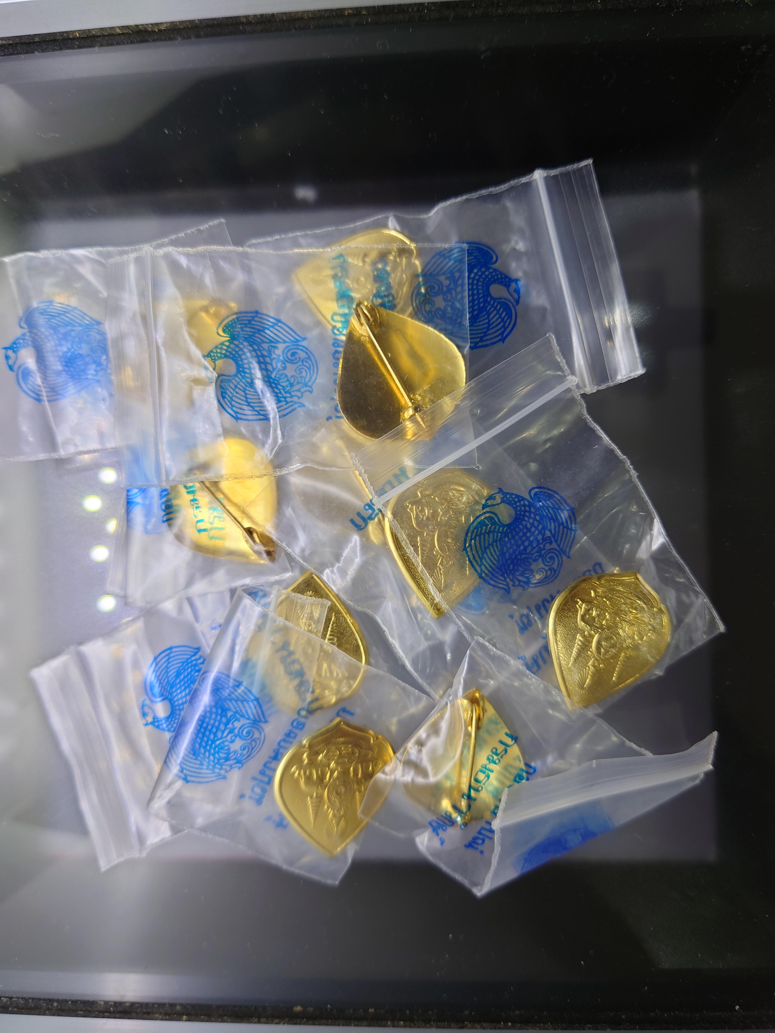 เข็มกลัดที่ระลึก ตราพระราชพิธีกาญจนาภิเษก ร9 บล็อกกษาปณ์ กรมธนารักษ์ จัดสร้าง ปี2539