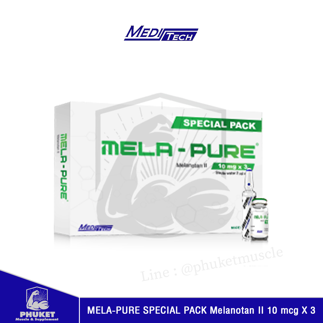 Meditech MELA-PURE SPECIAL PACK Melanotan II 10 mcg X 3