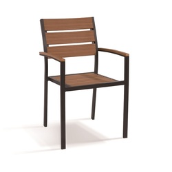 synthetic plastic wood dining chair garden patio outdoor furniture