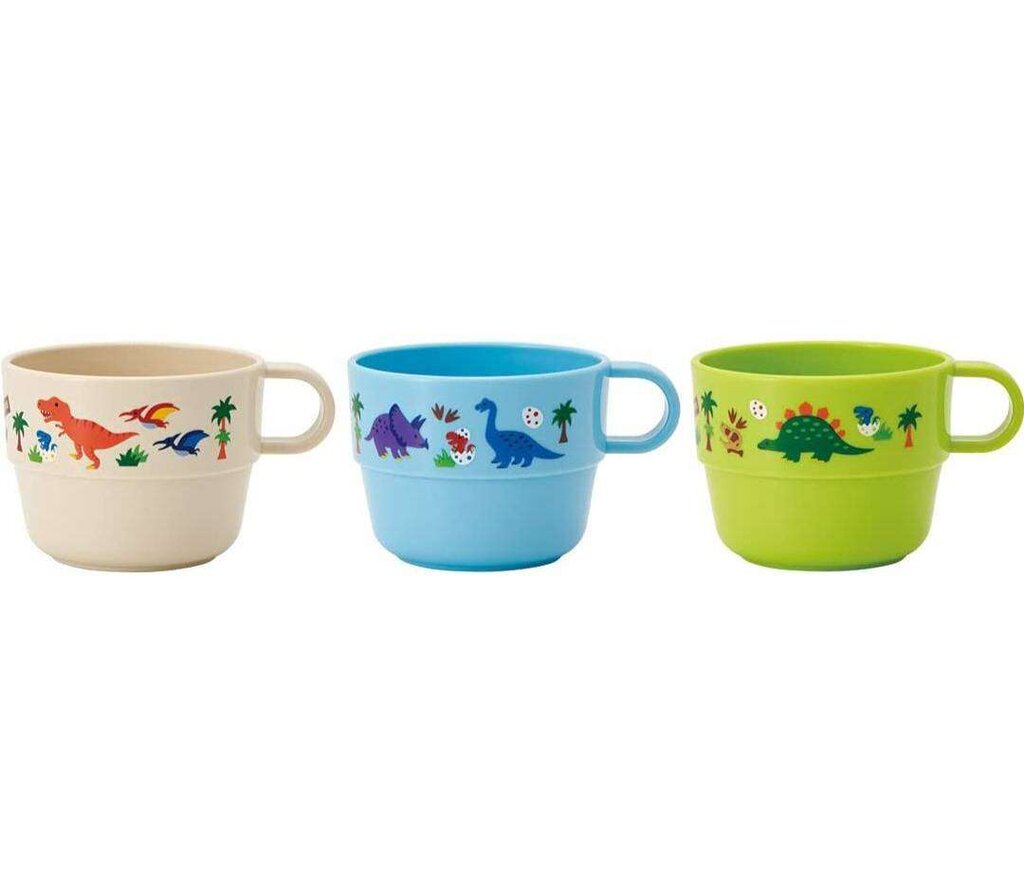 NEW เพิ่มลายใหม่ Skater - Stacking cup 3P set ชุดแก้วน้ำมีหูจับ 3 ใบ ขนาด 220 ml.