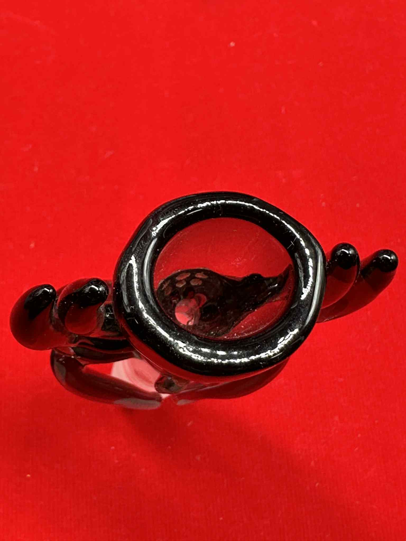 Glass Spider Black Man Glass Cup (14.5mm.)(26)