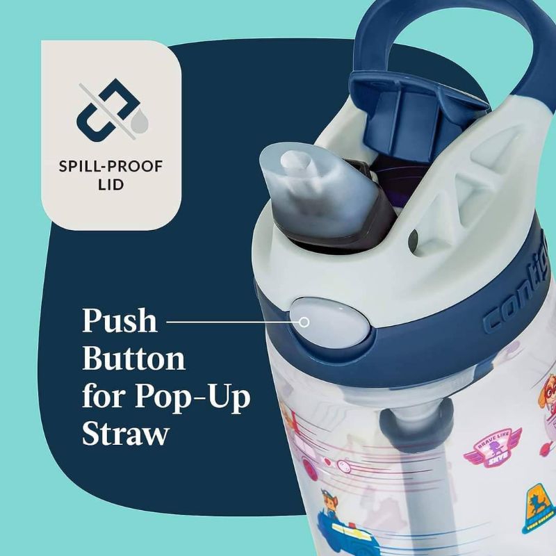 NEW!! Contigo Paw Patrol Kids Plastic Water Bottle กระติกน้ำหลอดดูด แก้วน้ำดื่มเด็กลาย Paw Patrol