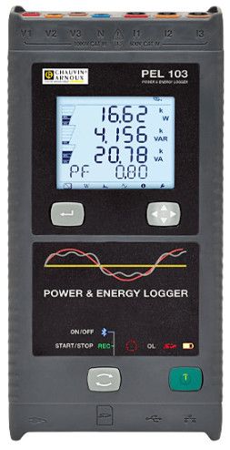 PEL103 Power and Energy Logger เครื่องวัดและบันทึกพลังงานไฟฟ้า 3 เฟส แบบพกพา_Chauvin Arnoux