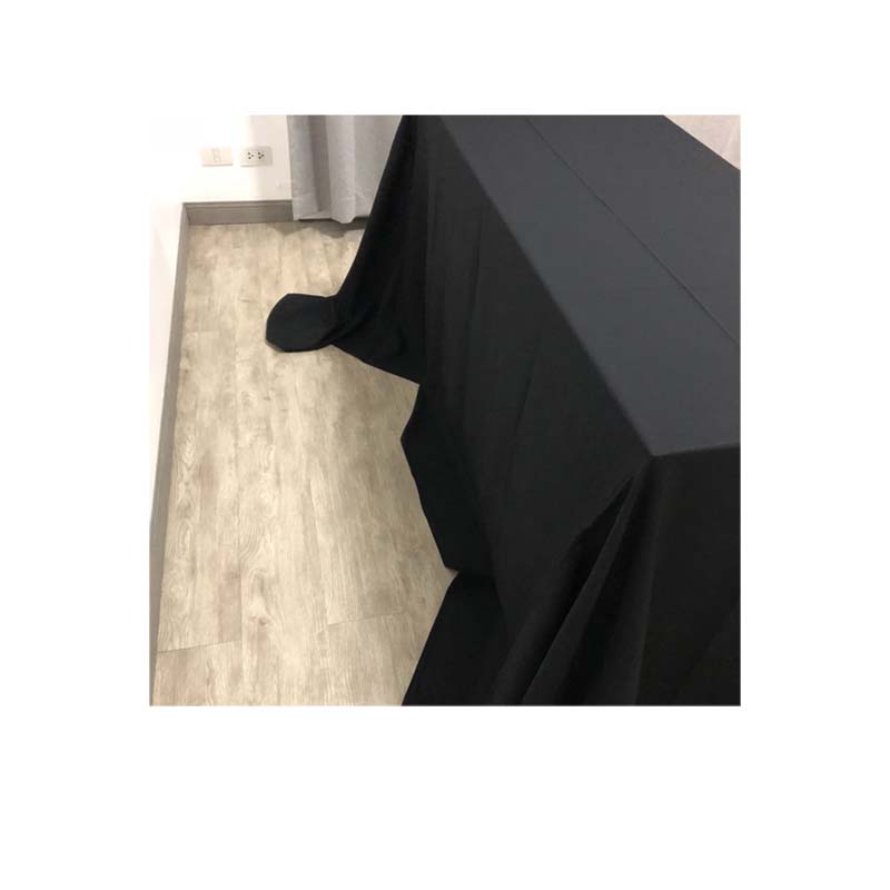 ผ้าคลุมโต๊ะแบบปล่อยชาย ขนาด 1.2 เมตร ไม่สกรีนโลโก้ - สีดำ