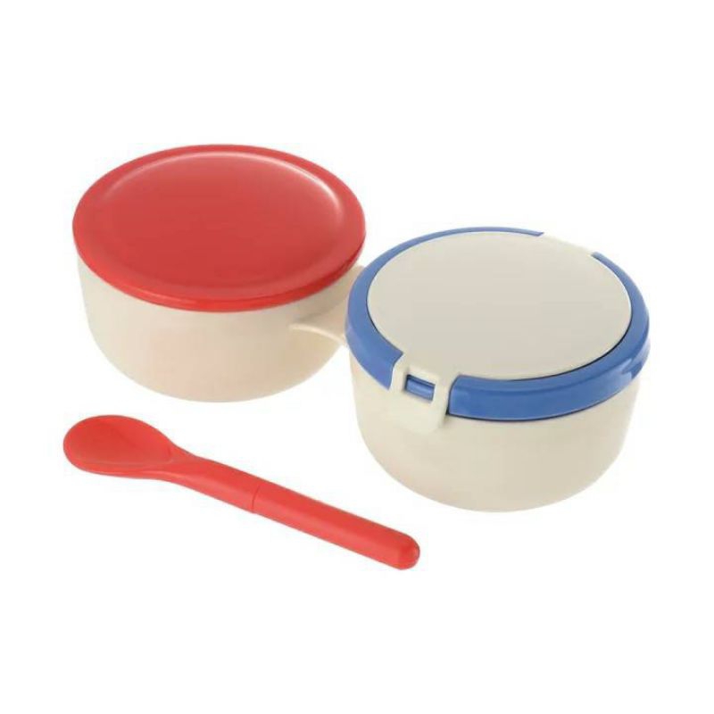 Richell ชุดชามป้อนอาหารสำหรับเด็กเริ่มฝึกหัดทานอาหาร ขนาด 90 ml. X 2 ใบติดกัน