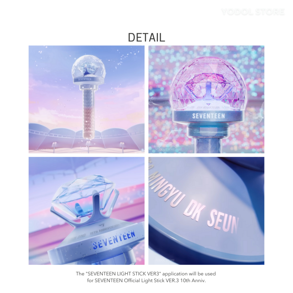 แท่งไฟ SEVENTEEN OFFICIAL LIGHT STICK VER.3 10th Anniversary (ครบรอบ10ปี) กะรัตบง