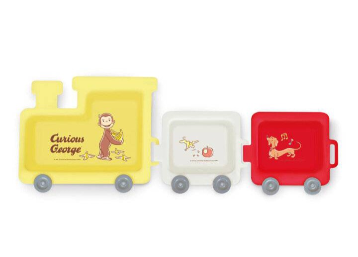 Disney Train Lunch Plate set ชุดจานหลุมรถไฟ 3 ชิ้น Made in Japan - Nishiki