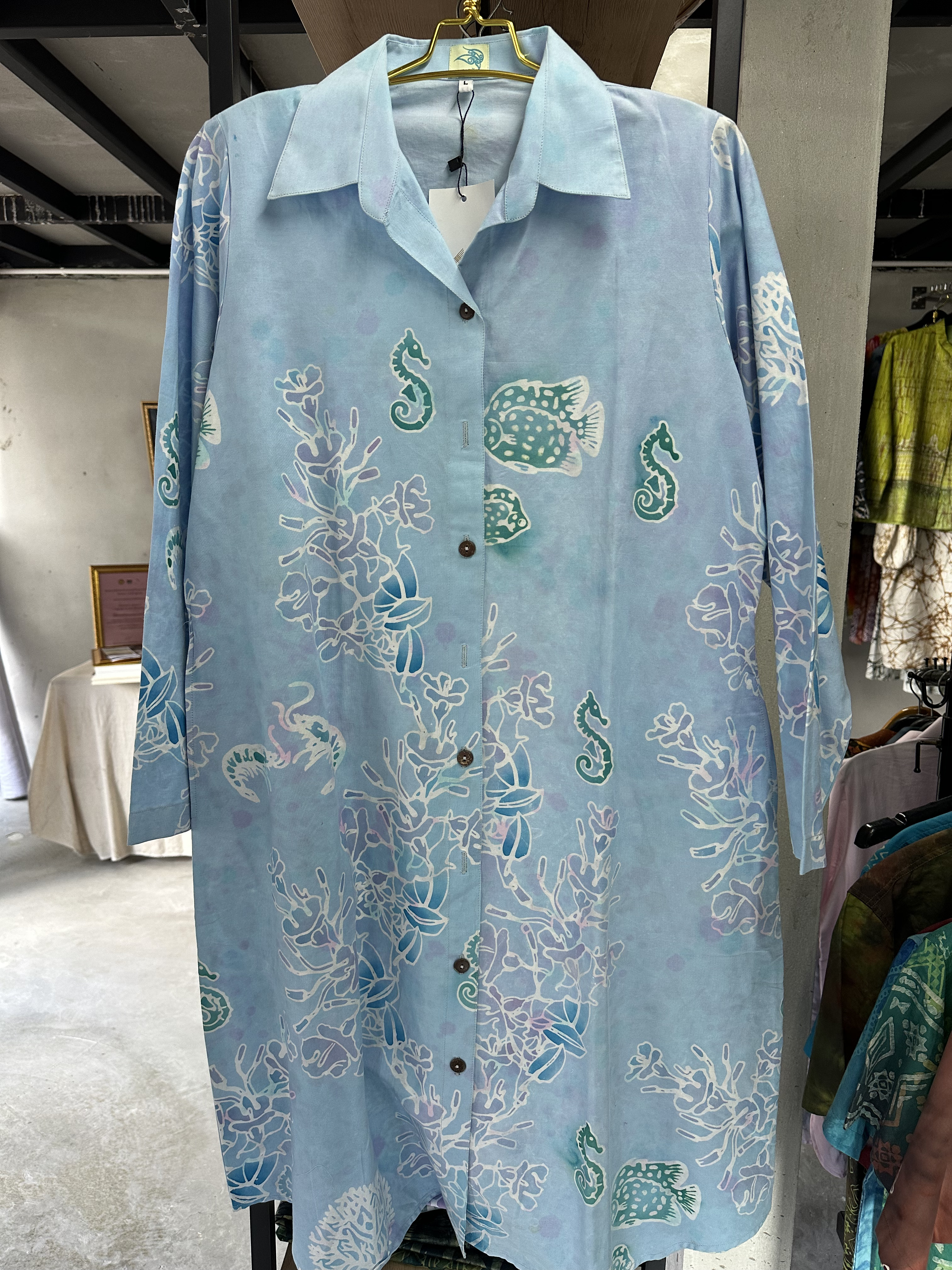 ชุดเดรส คอปก บาติก