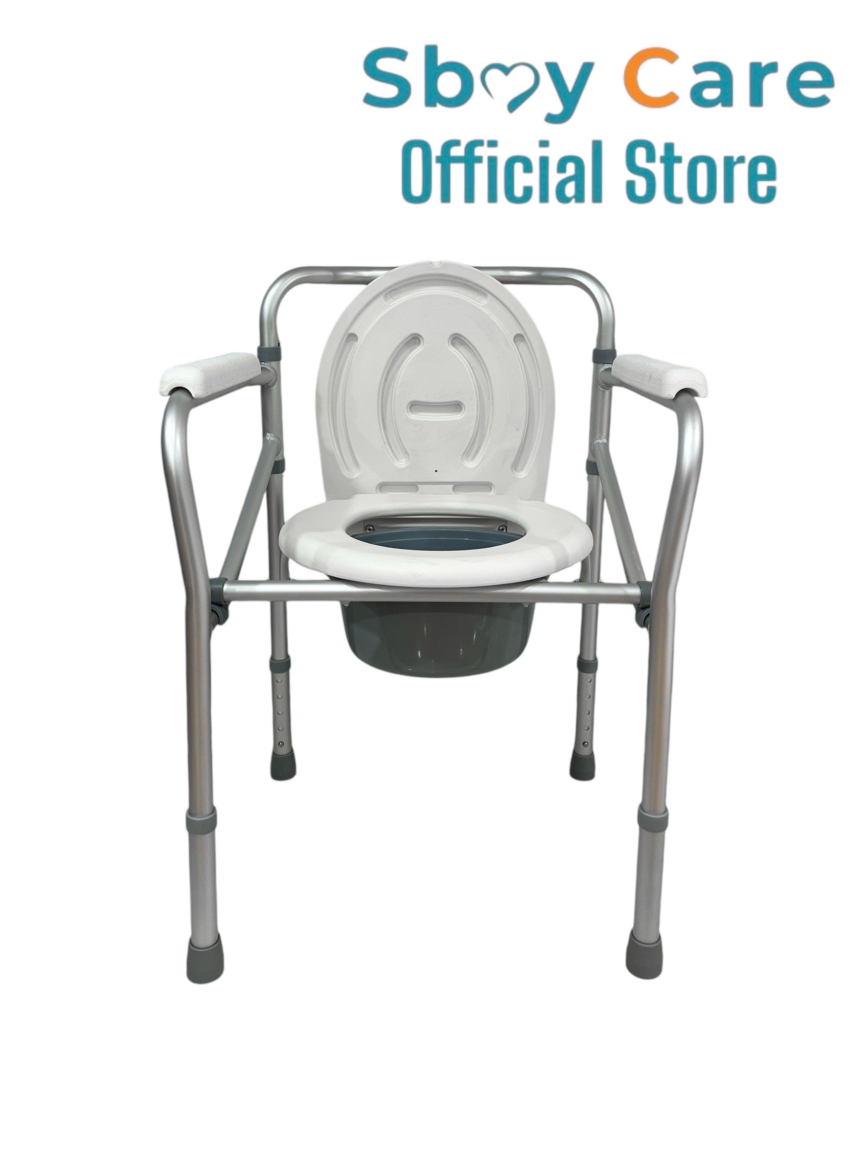 Sbay Care เก้าอี้นั่งถ่ายอลูมิเนียม สีขาว ALK616L