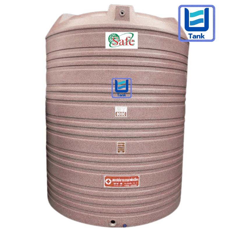 SAFE ถังเก็บน้ำ PE 8000 ลิตร ลายแกรนิต รุ่น WTG8000 มี 4 สี : ทราย / เขียว / เทา / แดง