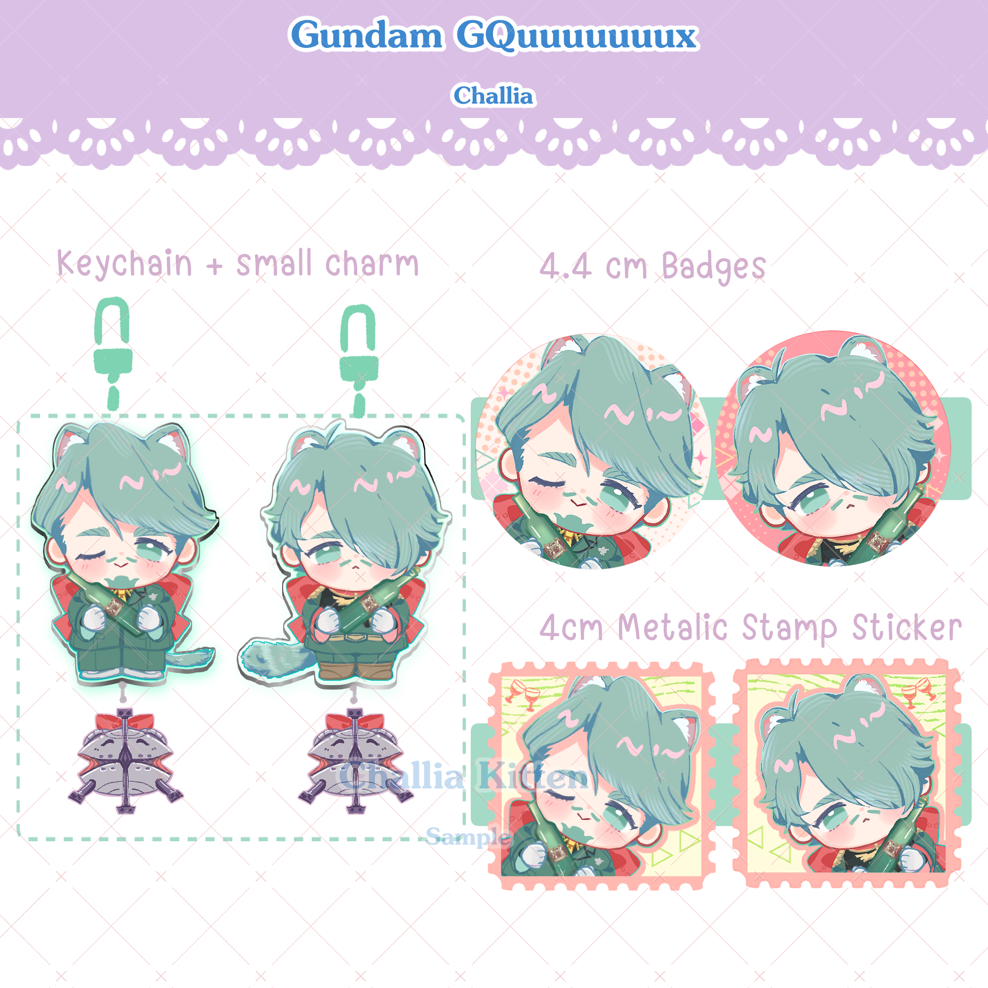 [In stock]Challia Kitten: Acrylic, Badges,MetallicSticker