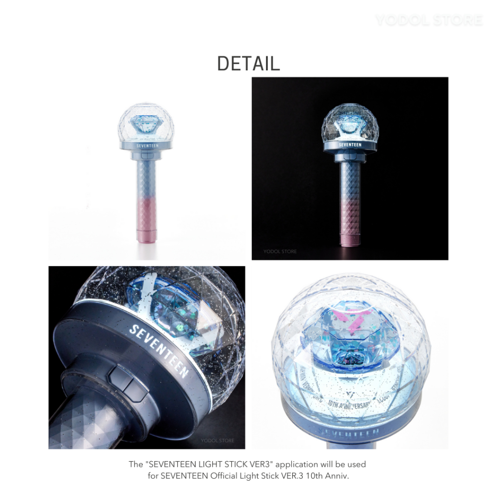 แท่งไฟ SEVENTEEN OFFICIAL LIGHT STICK VER.3 10th Anniversary (ครบรอบ10ปี) กะรัตบง