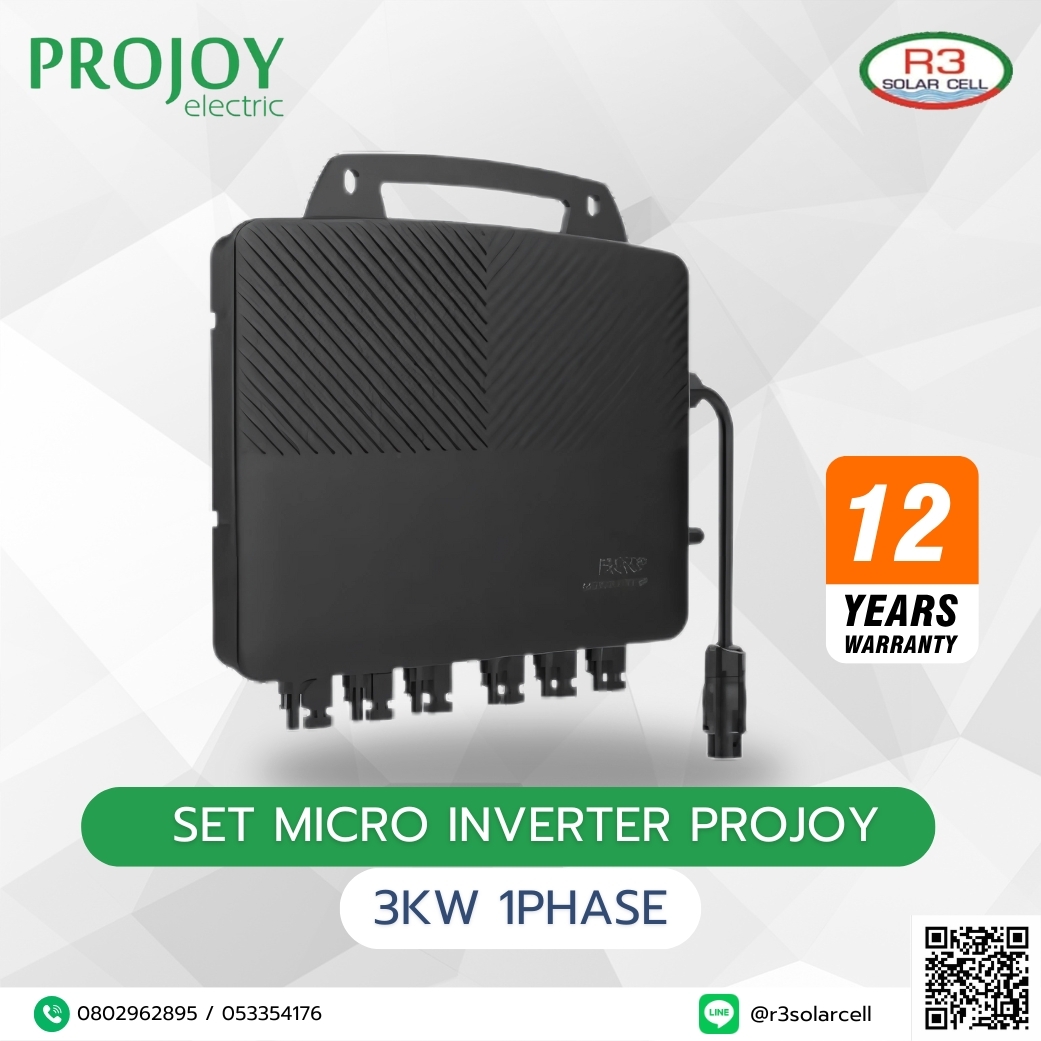 Set Micro Inverter Projoy 3KW 1Phase + MI Box AC230V/32A+Zero Export (ES1MBZEP)