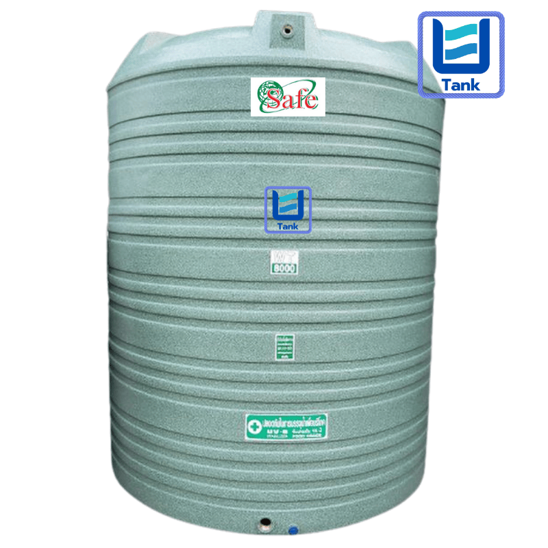 SAFE ถังเก็บน้ำ PE 8000 ลิตร ลายแกรนิต รุ่น WTG8000 มี 4 สี : ทราย / เขียว / เทา / แดง