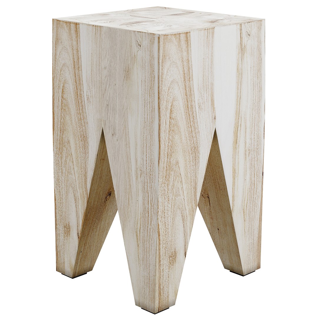 Furniture Solid Wood Vintage Small Square Stool Chair Modern