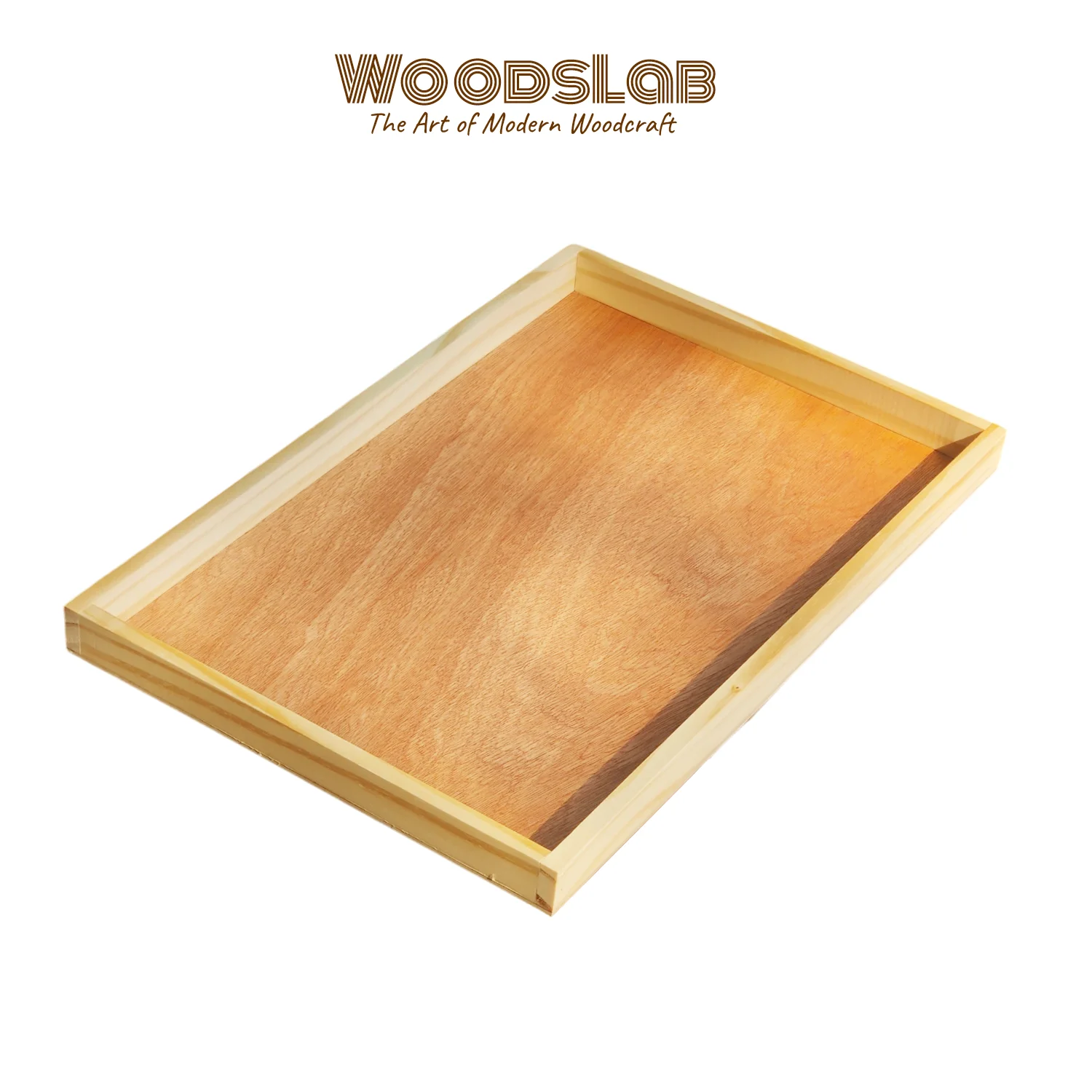 ถาดไม้สน รุ่น LM4B | ถาดเสิร์ฟอาหารสไตล์มินิมอล งานไม้แท้ธรรมชาติ