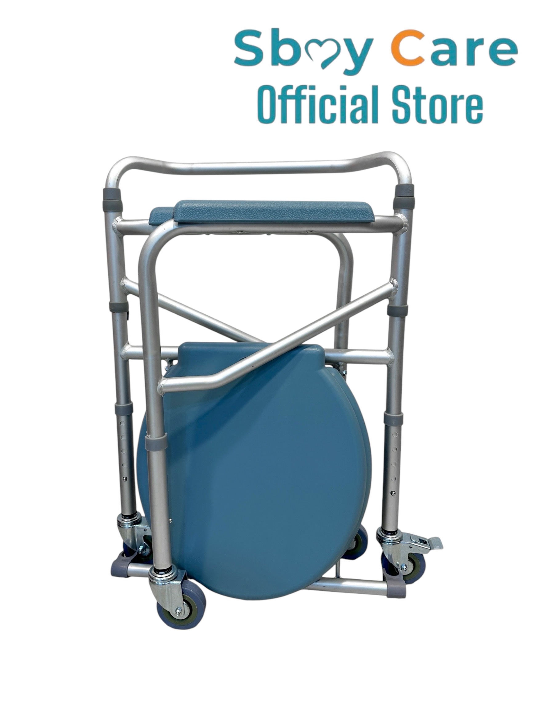 Sbay Care เก้าอี้นั่งถ่ายอลูมิเนียมมีล้อ ALK616L-3"
