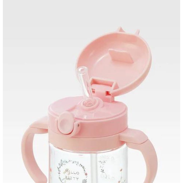 NEW เพิ่มลายปี 2024 SKATER straw mug แก้วหัดดื่มแบบ 2 in 1 มีสายสะพาย+มือจับ ขนาด 370ml.