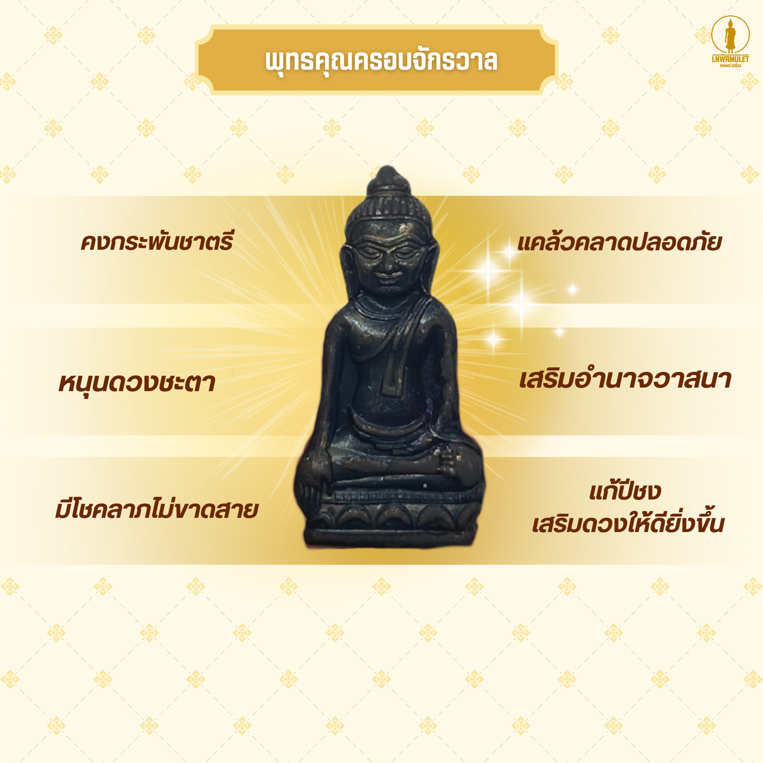 พระเครื่อง พระหูยาน รุ่น คงกระพัน หนุนชะตารุ่งเรือง แก้ปีชง