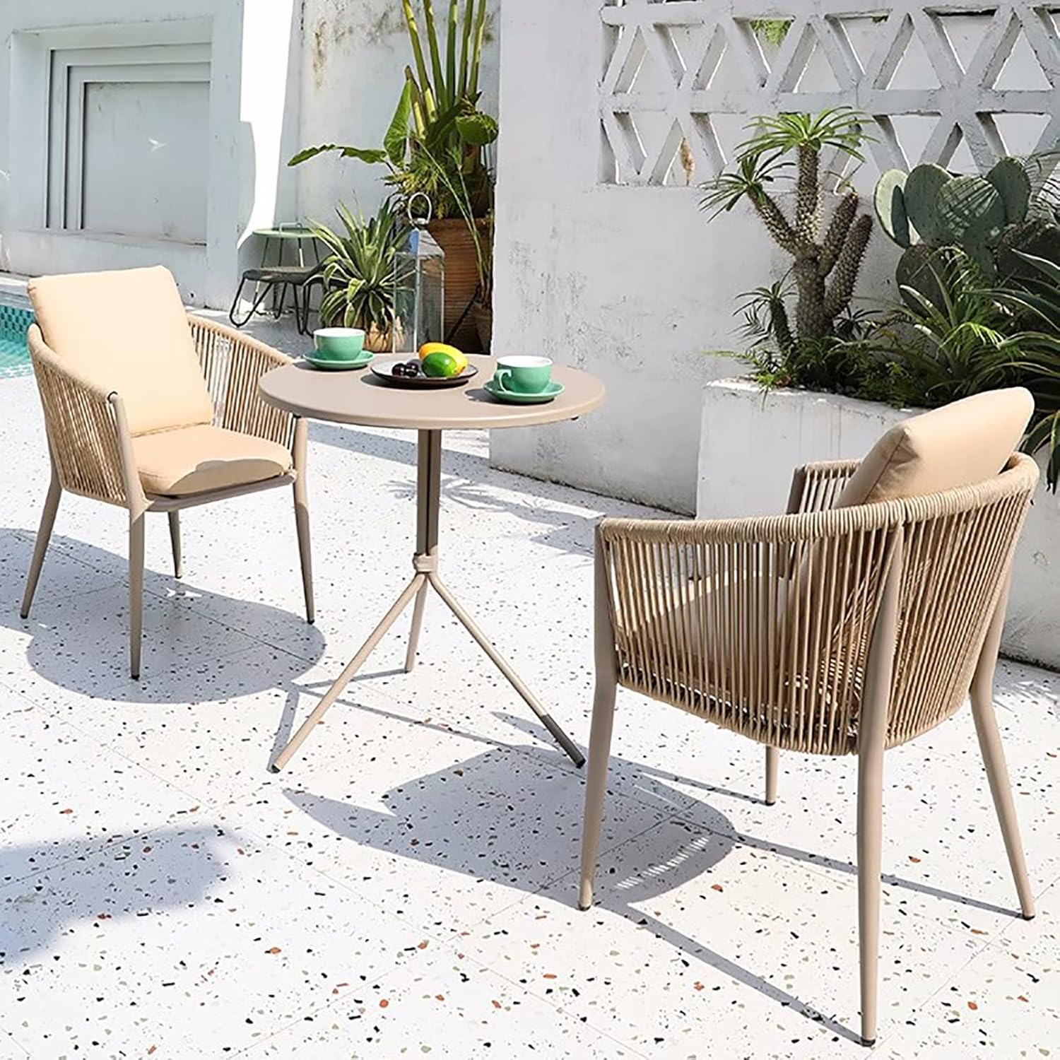 DESIGN set comfortable factory Round Wholesale Furniture Material Garden dining Outdoor chair