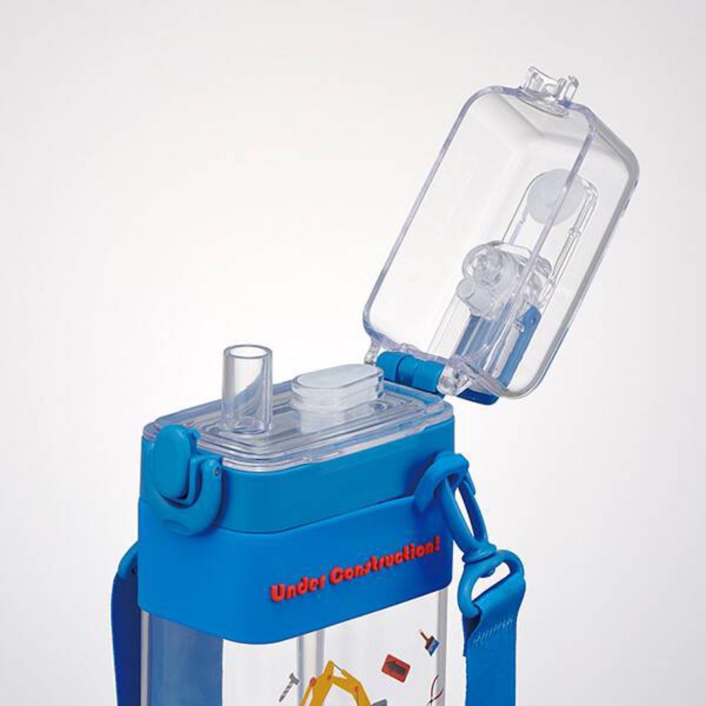 Skater - ขวดน้ำทรงสี่เหลี่ยมแบบหลอดดูด & ยกดื่ม Square 2Way Water Bottle ขนาด 600ml.