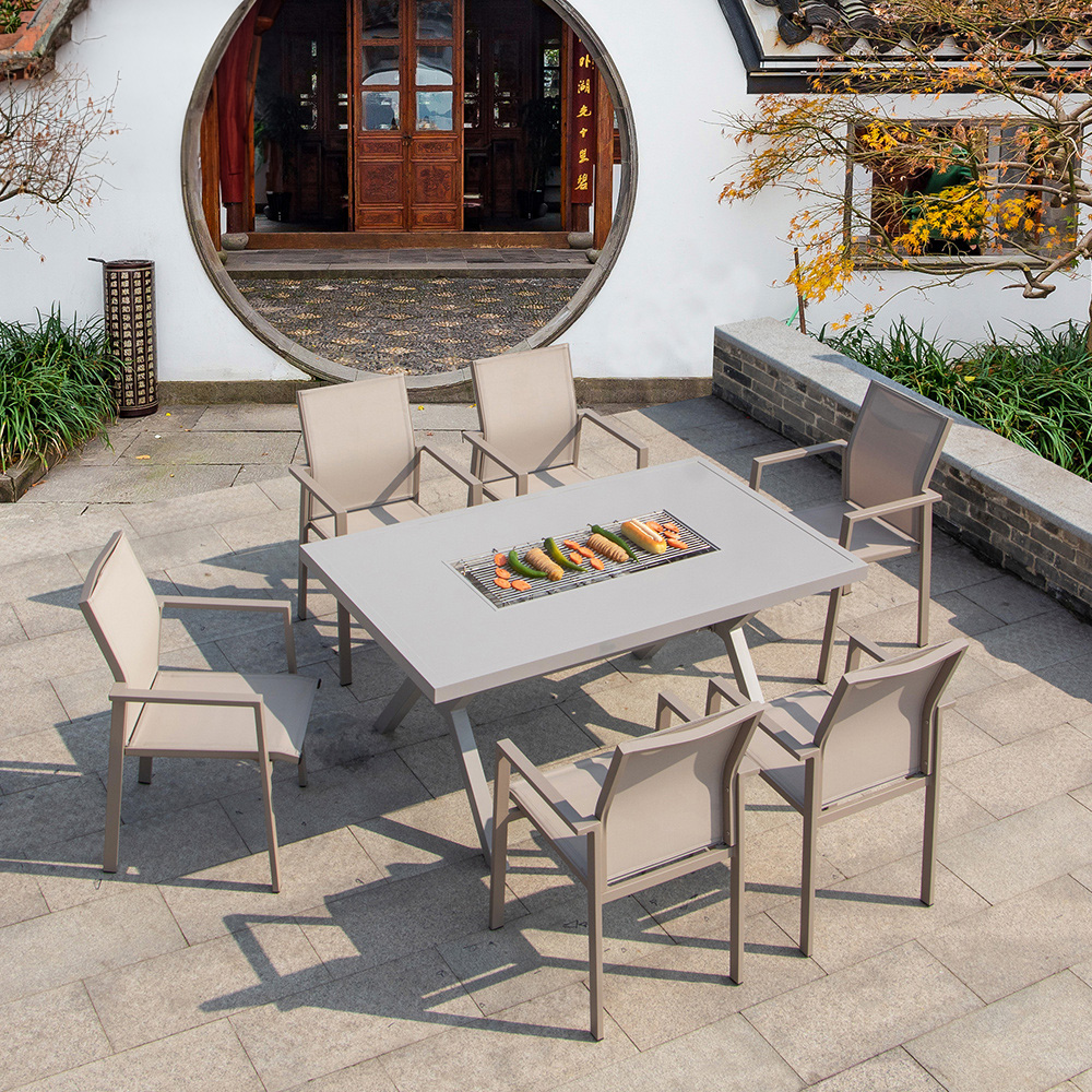 Outdoor leisure aluminum alloy barbecue put desk