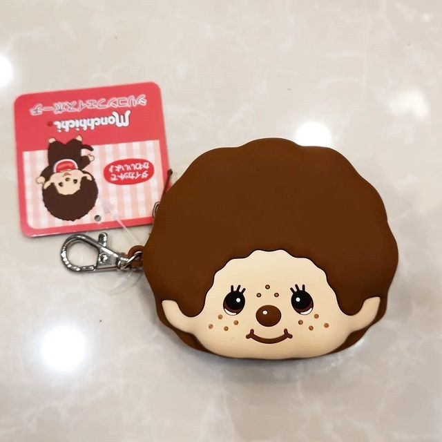 Monchhichi silicone face pouch พวงกุญแจซิลิโคน กระเป๋าใส่เหรียญม่อนชิชิ