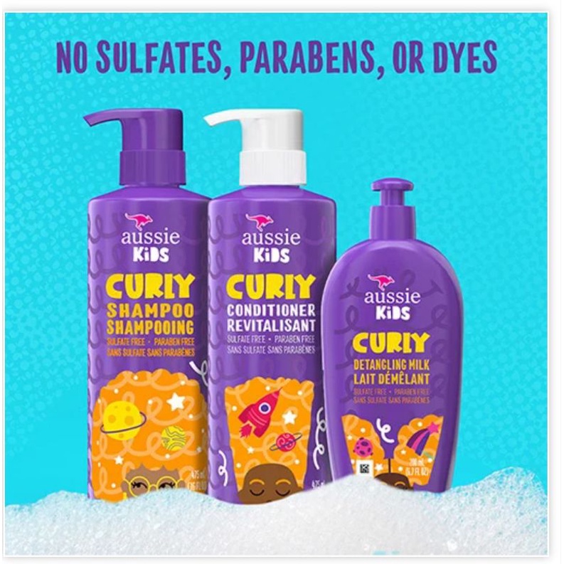 📣 สูตรใหม่! Aussie Kids Curly แชมพูสำหรับเด็กผมหยิก ฟู