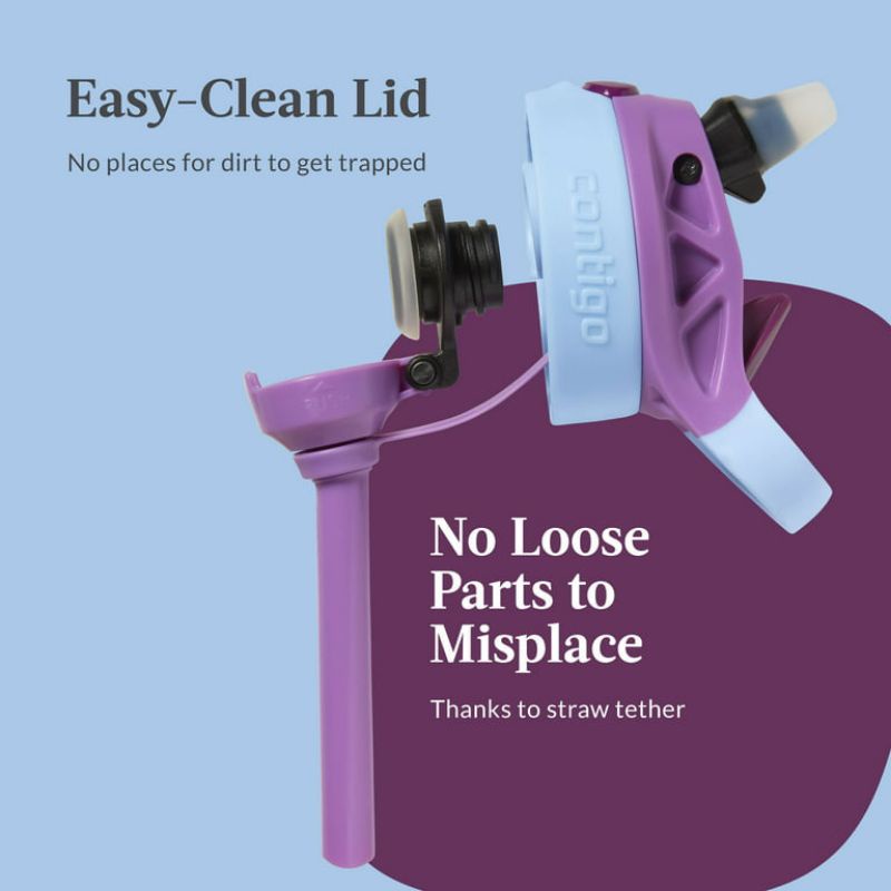 กระติกน้ำ Contigo Kids 14 oz Plastic Water Bottle with Straw Lid นำเข้าจาก USA