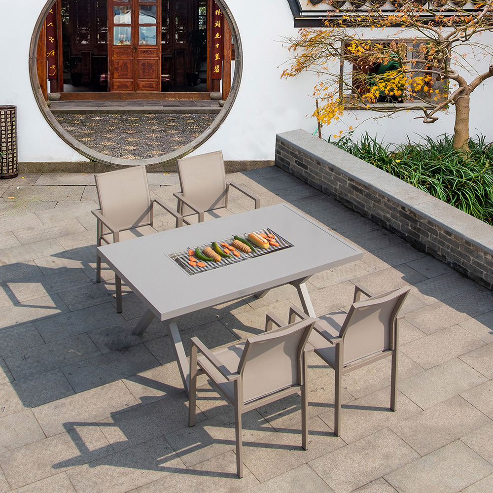 Outdoor leisure aluminum alloy barbecue put desk