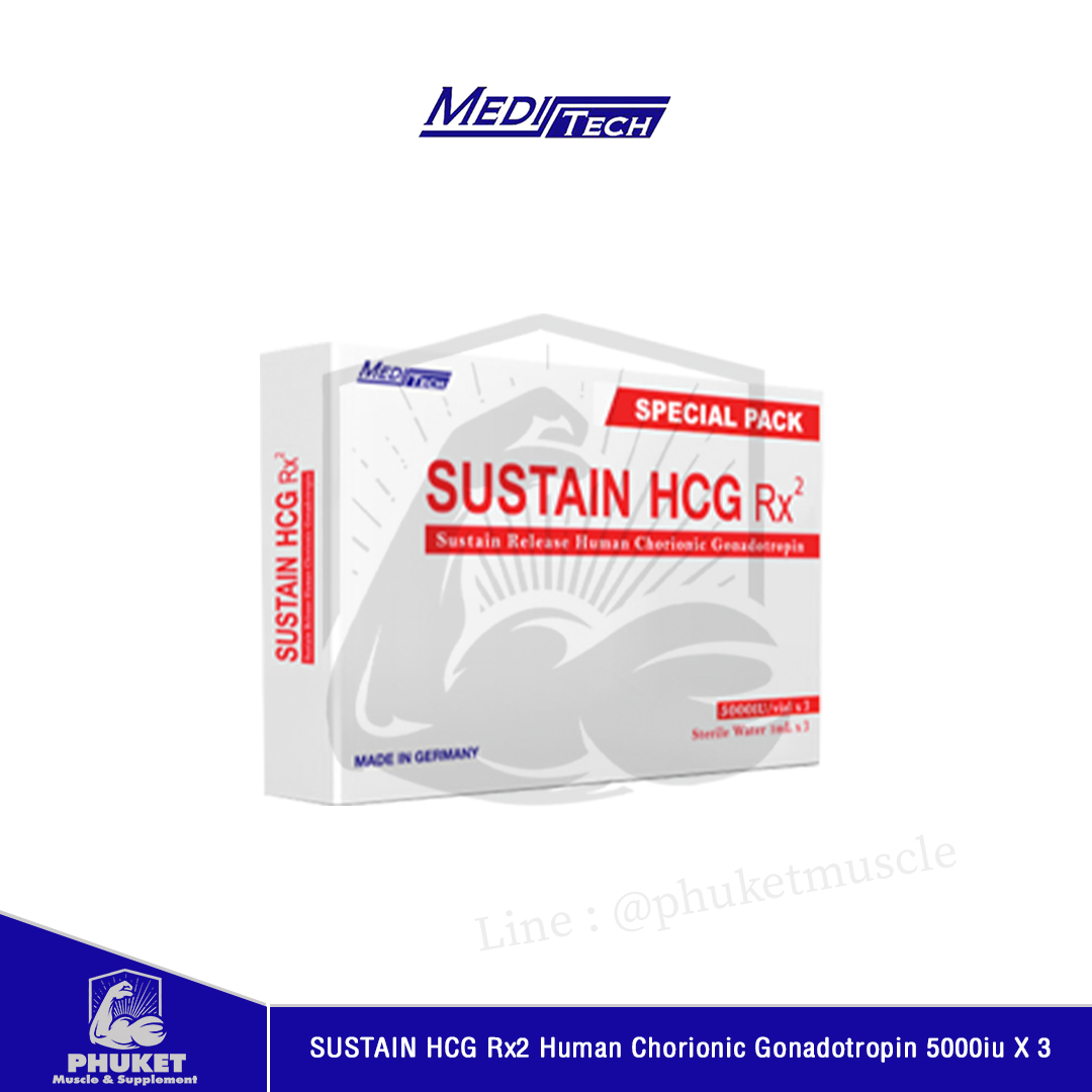 Meditech SUSTAIN HCG Rx2 Human Chorionic Gonadotropin 5000iu X 3