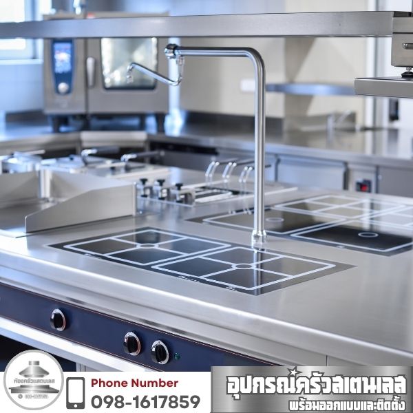 เคาน์เตอร์เตรียมอาหาร SUS304 กรุงเทพ