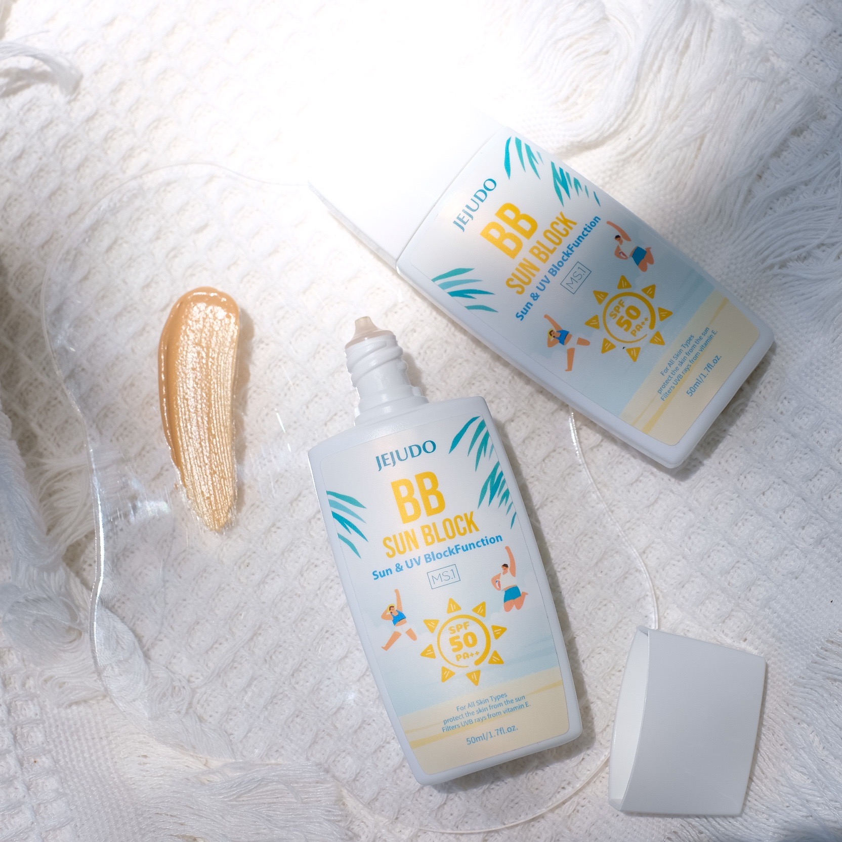 JEJUDO [BS1] BB SUNBLOCK SUN&UV BLOCKFUNCTION SPF50 PA+++ 50ml. บีบีครีมกันแดด